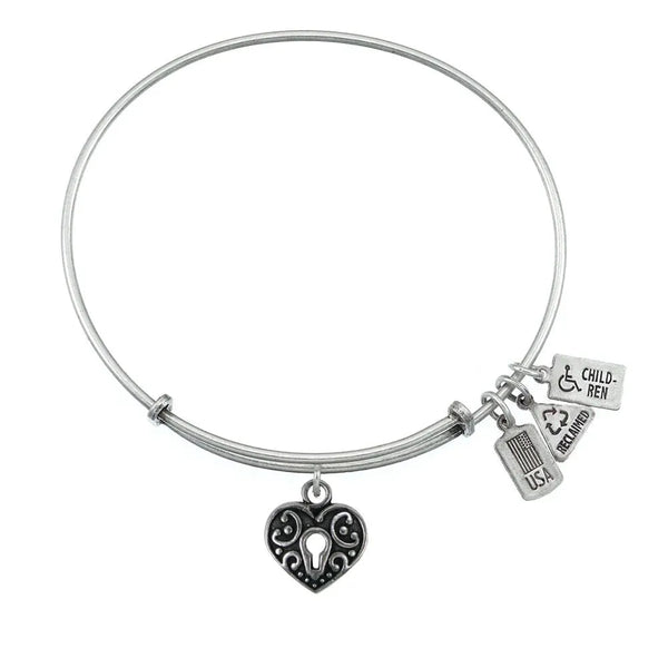 Wind and Fire Heart Lock Bracelet - Heritage-Boutique.com