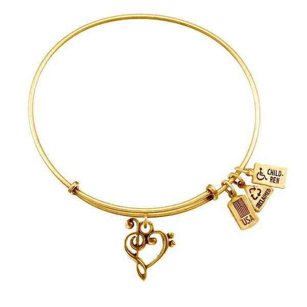 Wind and Fire Music Heart Bracelet - Heritage-Boutique.com