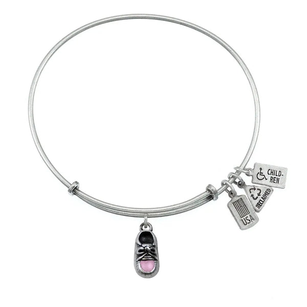 Wind and Fire Pink Baby Shoe Bracelet - Heritage-Boutique.com