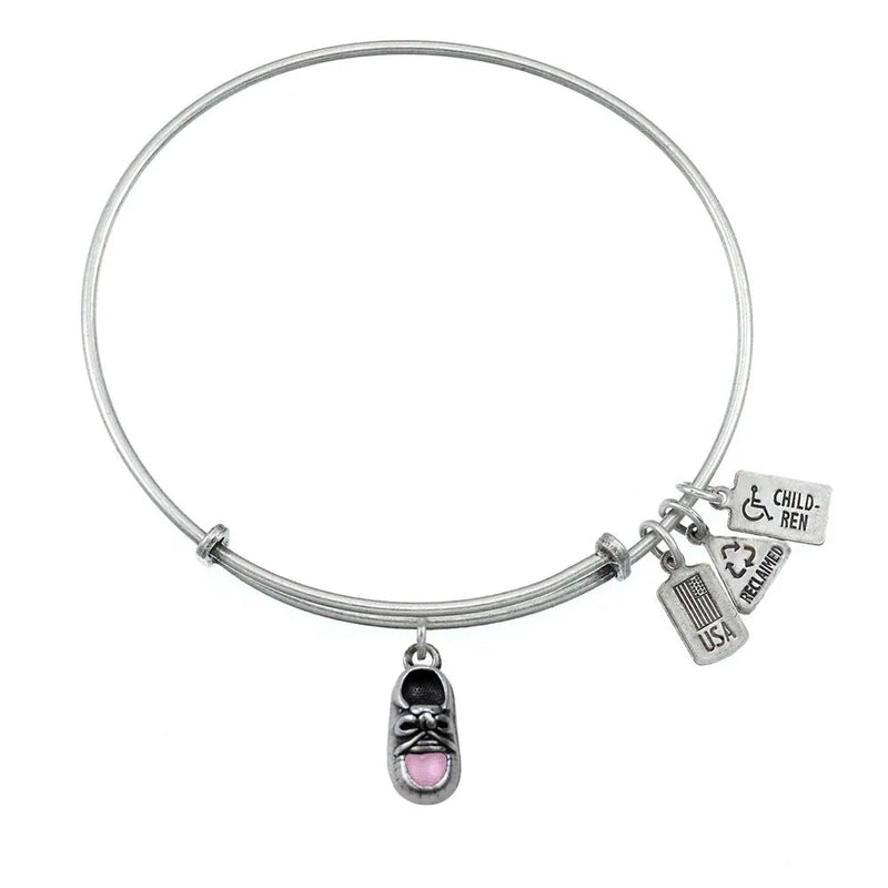 Wind and Fire Pink Baby Shoe Bracelet - Heritage-Boutique.com