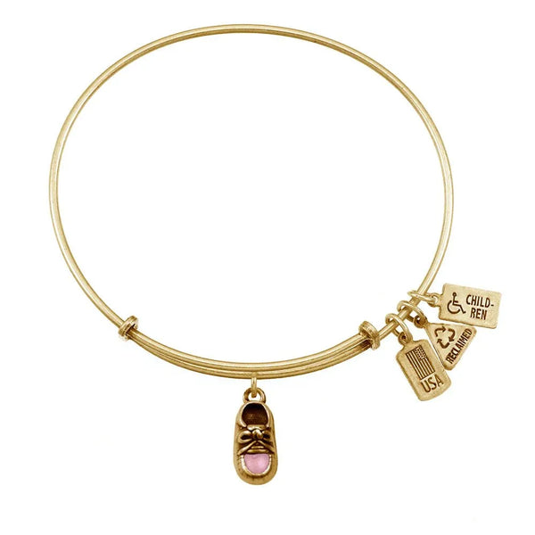 Wind and Fire Pink Baby Shoe Bracelet - Heritage-Boutique.com