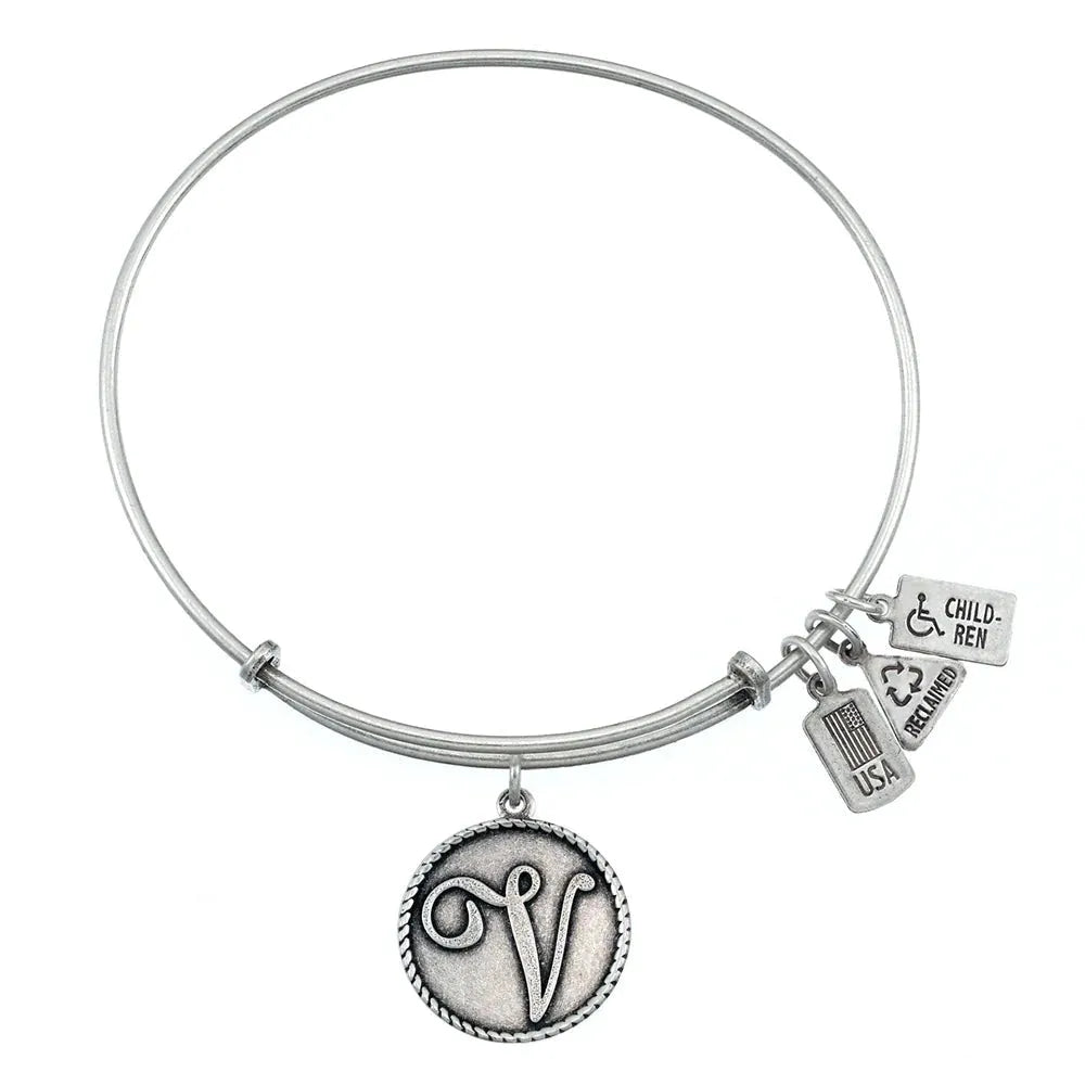 Wind and Fire Silver "Love Letters" Initial Bracelet - Heritage - Boutique.com