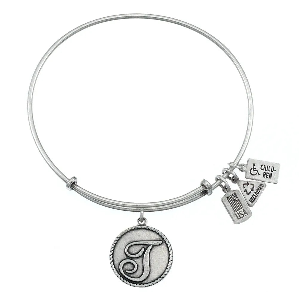 Wind and Fire Silver "Love Letters" Initial Bracelet - Heritage - Boutique.com