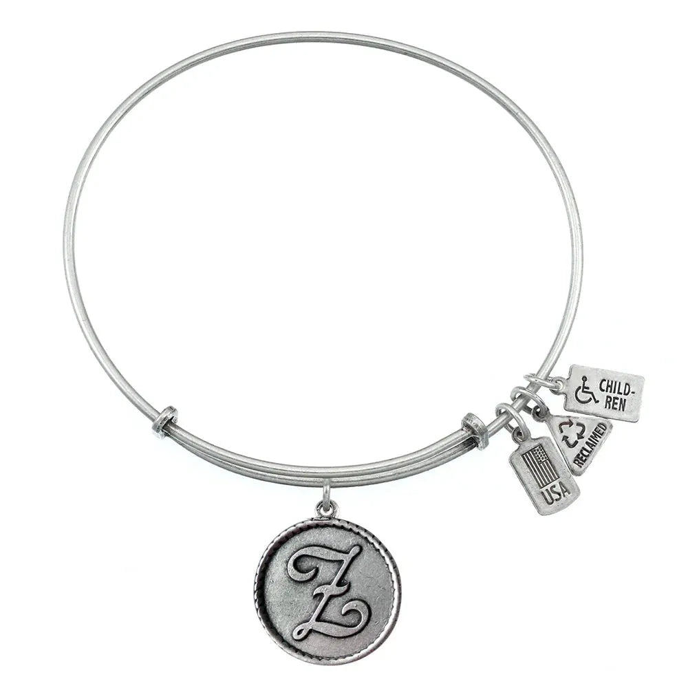 Wind and Fire Silver "Love Letters" Initial Bracelet - Heritage - Boutique.com