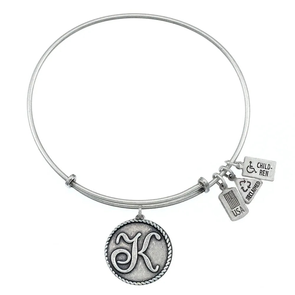 Wind and Fire Silver "Love Letters" Initial Bracelet - Heritage - Boutique.com