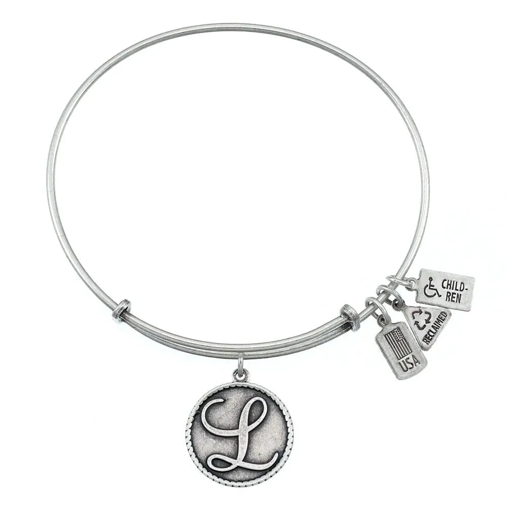 Wind and Fire Silver "Love Letters" Initial Bracelet - Heritage - Boutique.com