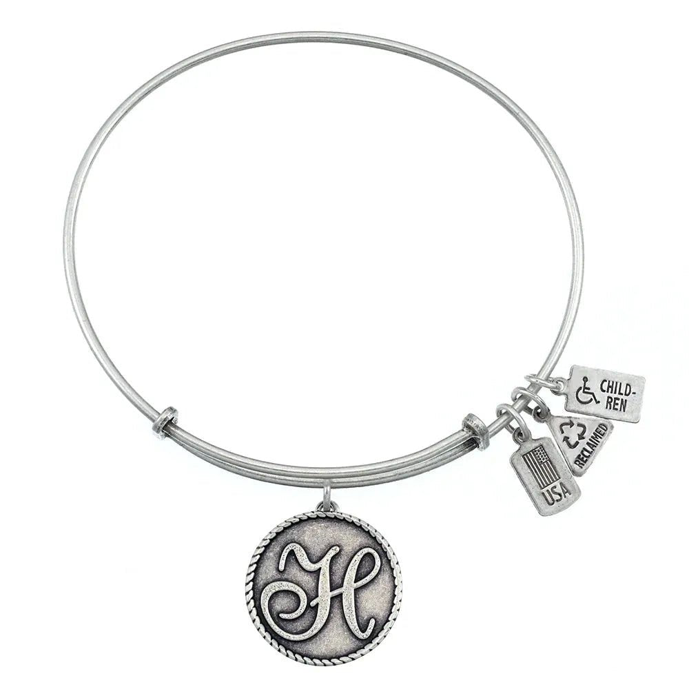 Wind and Fire Silver "Love Letters" Initial Bracelet - Heritage - Boutique.com
