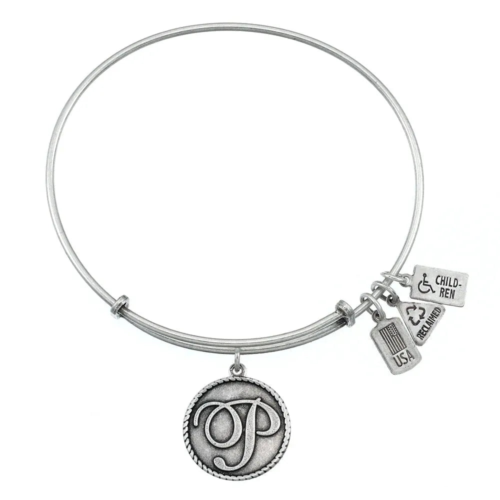 Wind and Fire Silver "Love Letters" Initial Bracelet - Heritage - Boutique.com