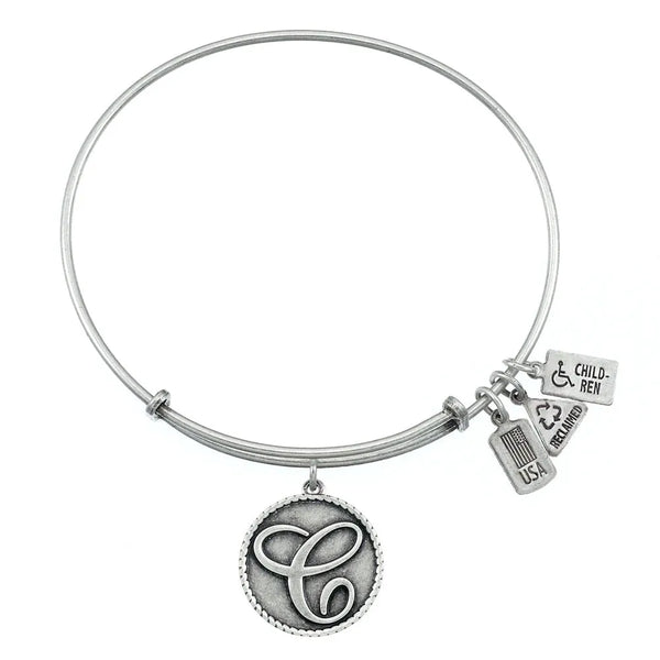 Wind and Fire Silver "Love Letters" Initial Bracelet - Heritage-Boutique.com