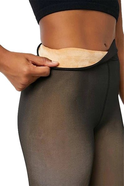 Women's Sheer Fleece Lined Pantyhose Tights - Heritage - Boutique.com