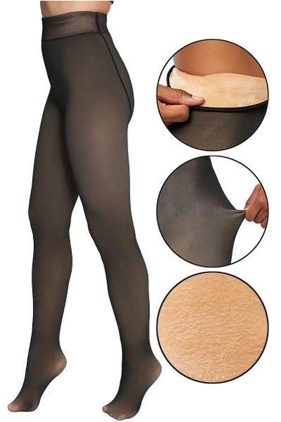 Women's Sheer Fleece Lined Pantyhose Tights - Heritage - Boutique.com