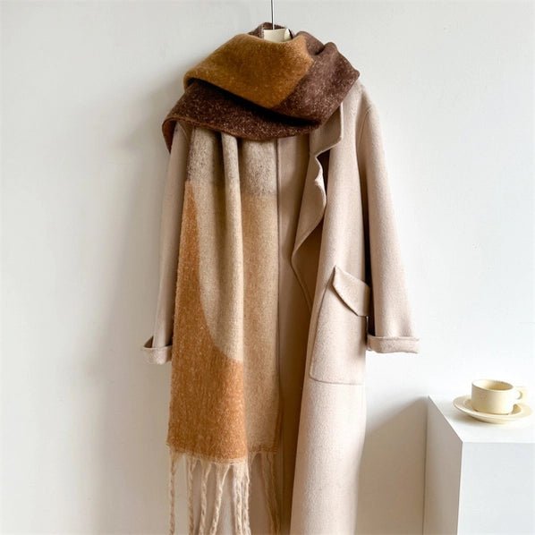 Wool Colorblock Scarf/Shawl - Heritage - Boutique.com