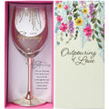 You’re Amazing Gold Stem Wine Glass – Inspirational Gift for Her – Decorative Gift Boxed Wine Glass - Heritage - Boutique.com