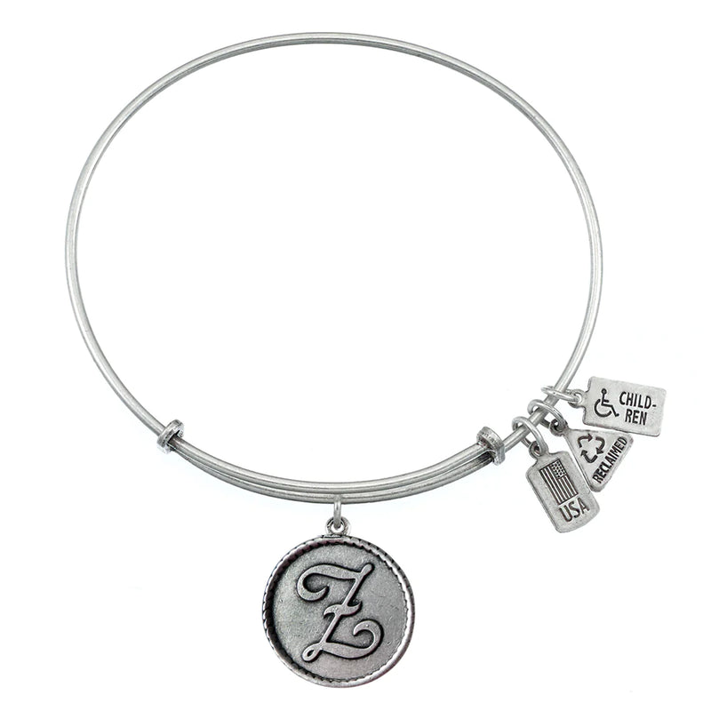 Wind and Fire Silver "Love Letters" Initial Bracelet