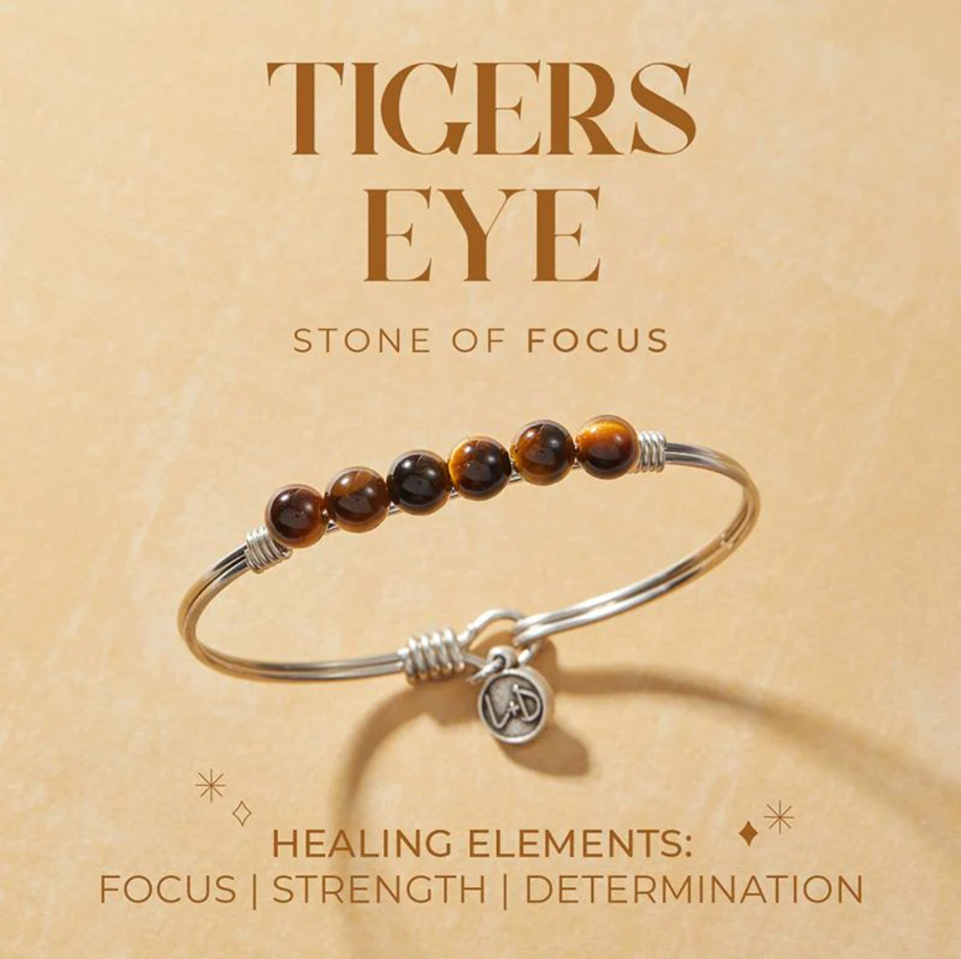 Luca and Danni Tiger's Eye Energy Stone (Focus) Bracelet