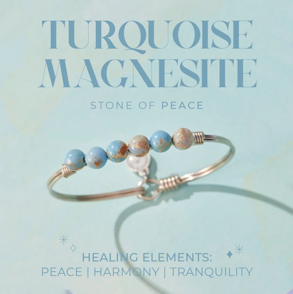 Luca and Danni Gold Turquoise Energy Stone (Peace) Bracelet