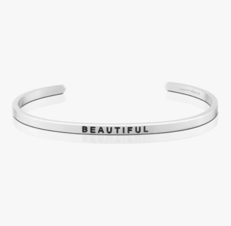 Mantra Band "Beautiful" in Silver