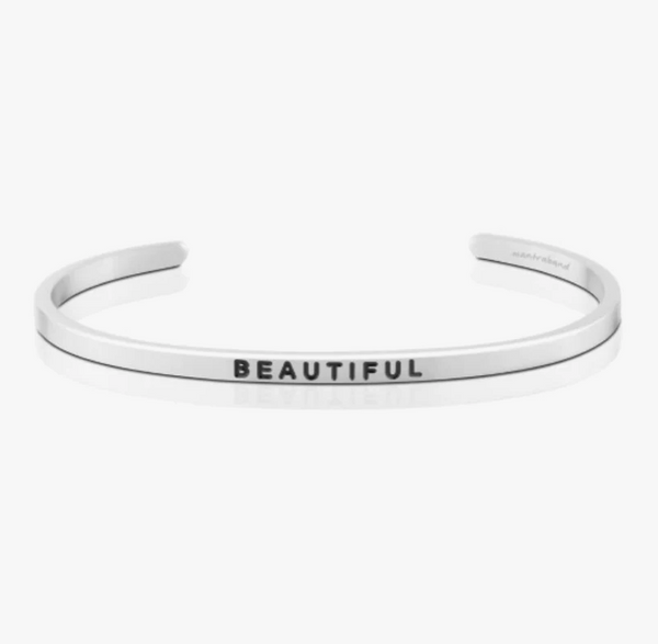 Mantra Band "Beautiful" in Silver