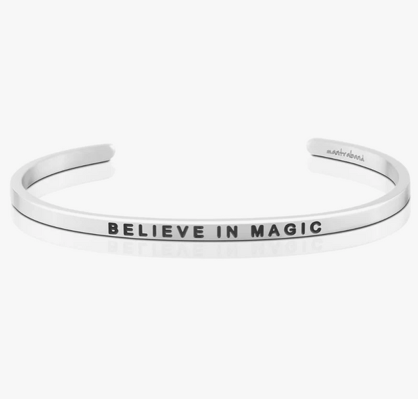 Mantra Band "Believe in Magic" in Silver