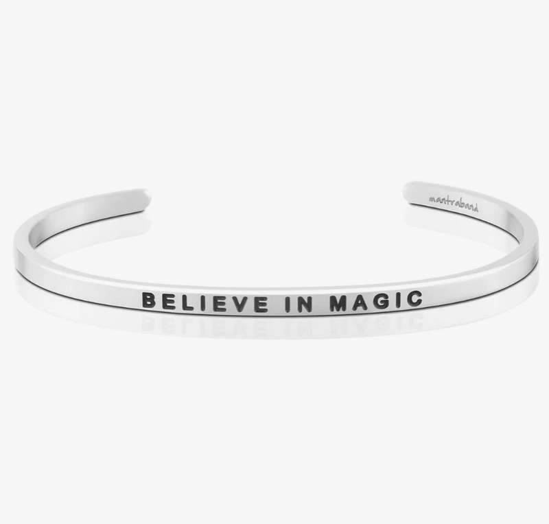 Mantra Band "Believe in Magic" in Silver