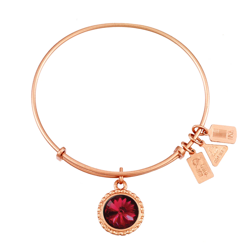 Wind and Fire Rose Gold Birthstone Bracelet