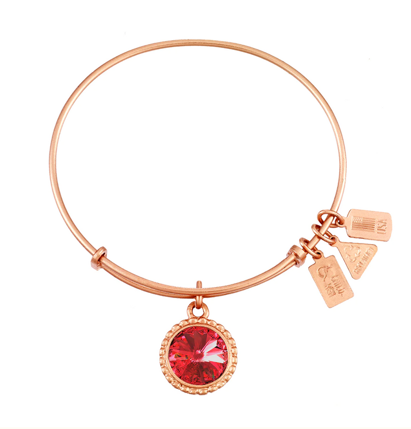 Wind and Fire Rose Gold Birthstone Bracelet