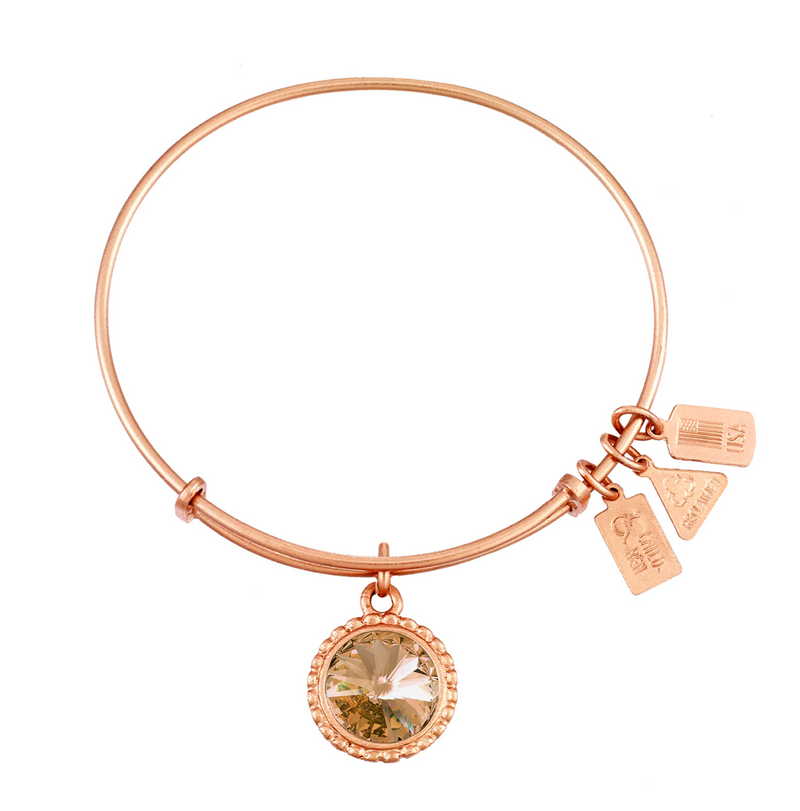 Wind and Fire Rose Gold Birthstone Bracelet