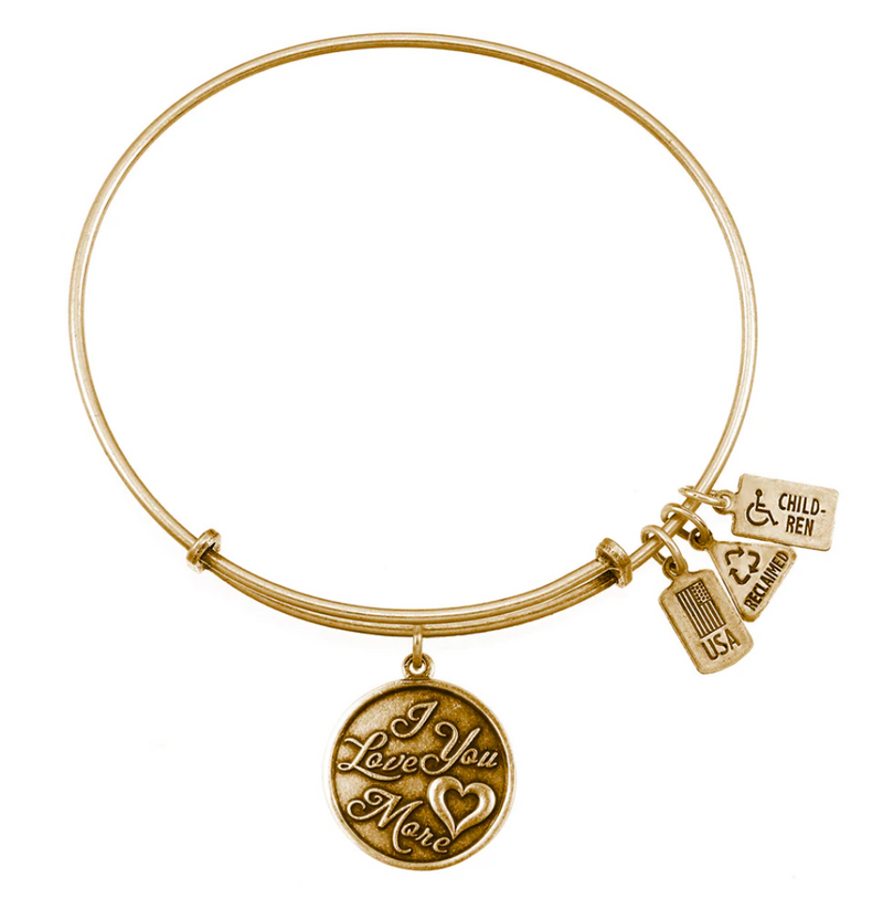Wind and Fire Gold "I Love You More" Bracelet