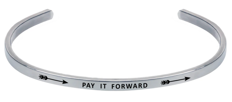 Wind and Fire Silver "Pay it Forward" Cuff Bracelet