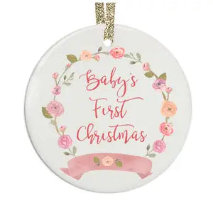 "First" Christmas Ceramic Ornament