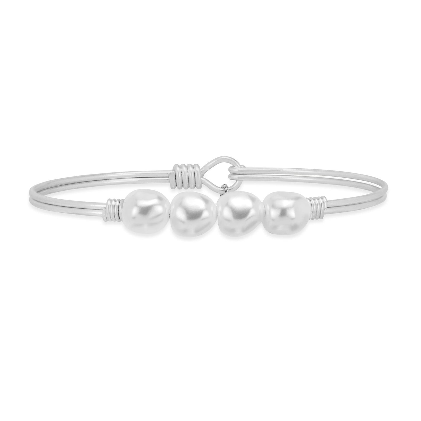 Luca and Danni Silver Baroque Pearls Bracelet