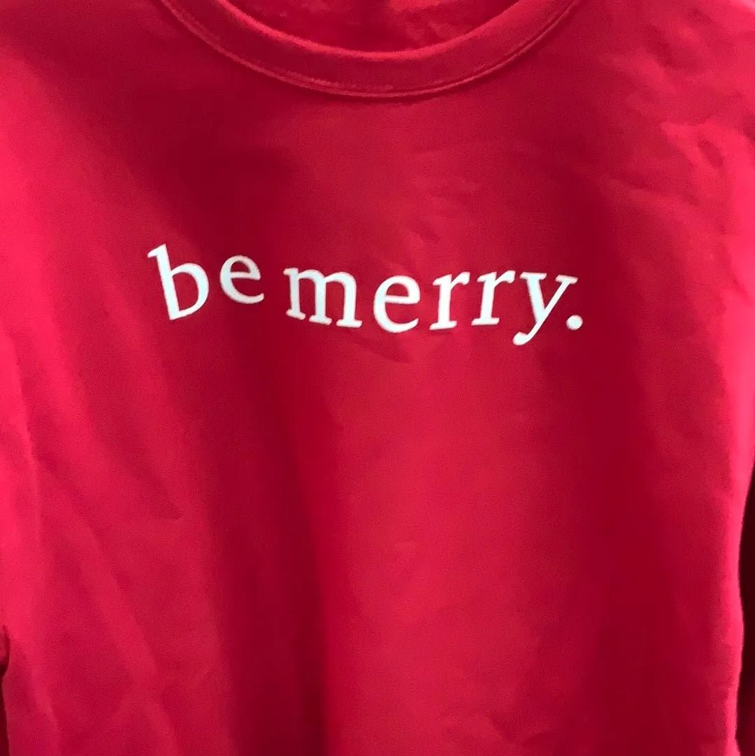 "Be Merry" Christmas Crewneck - Heritage - Boutique.com