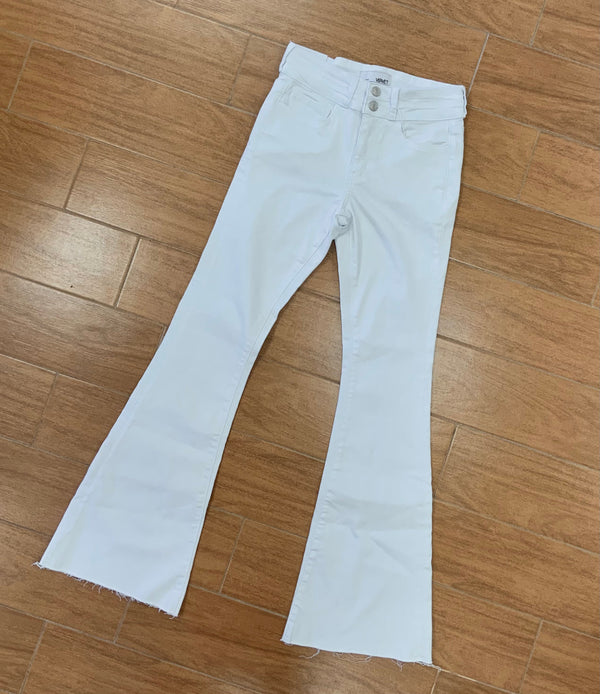 Bella White High-Rise Flair Jeans - Heritage-Boutique.com