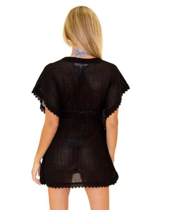 Black Cover - Up with Knit Detailing - Heritage - Boutique.com