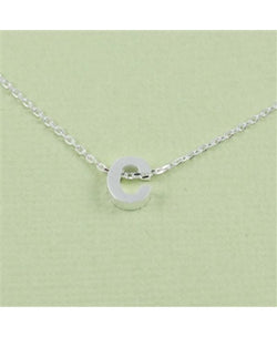 CAI Silver Block Letter Initial Necklace