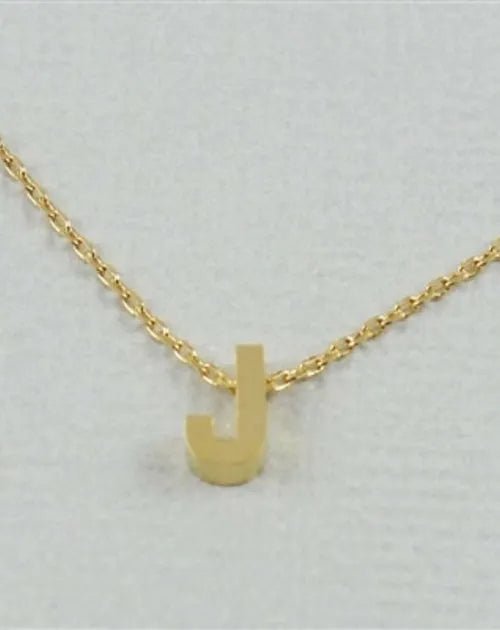 CAI Gold Block Letter initial Necklace - Heritage - Boutique.com