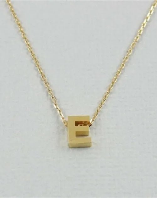 CAI Gold Block Letter initial Necklace - Heritage - Boutique.com