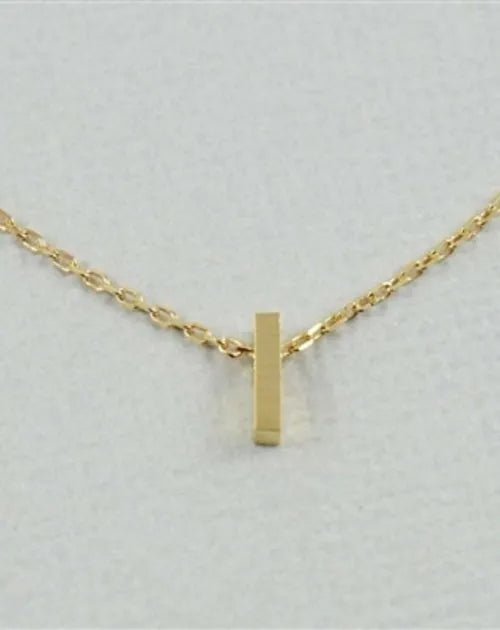 CAI Gold Block Letter initial Necklace - Heritage - Boutique.com