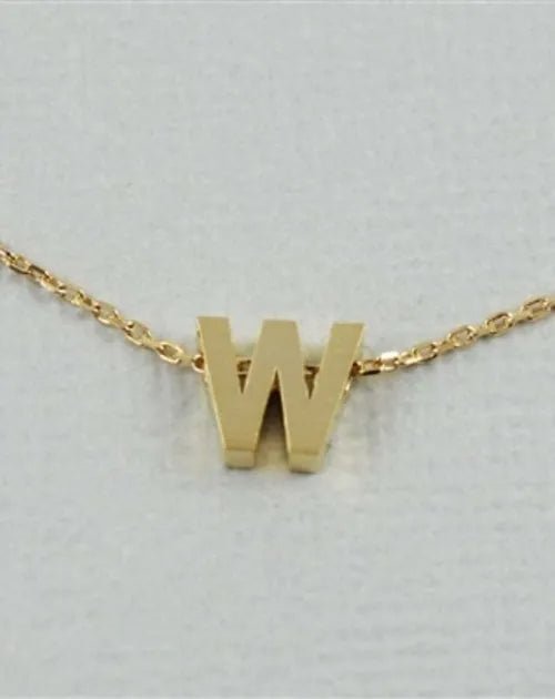 CAI Gold Block Letter initial Necklace - Heritage - Boutique.com