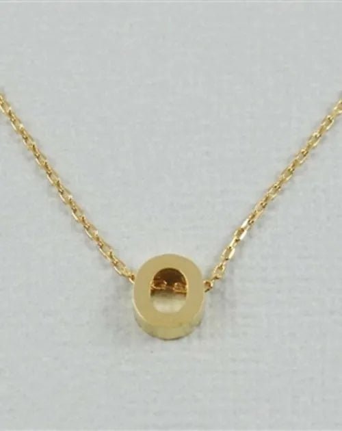 CAI Gold Block Letter initial Necklace - Heritage - Boutique.com