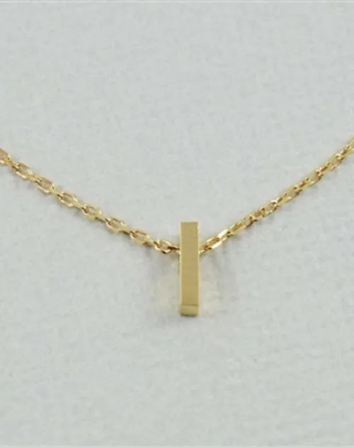 CAI Gold Block Letter initial Necklace - Heritage-Boutique.com