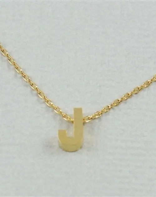 CAI Gold Block Letter initial Necklace - Heritage-Boutique.com