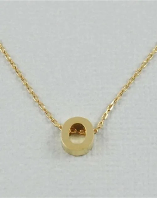 CAI Gold Block Letter initial Necklace - Heritage-Boutique.com