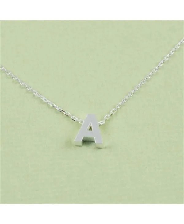 CAI Silver Block Letter Initial Necklace - Heritage - Boutique.com