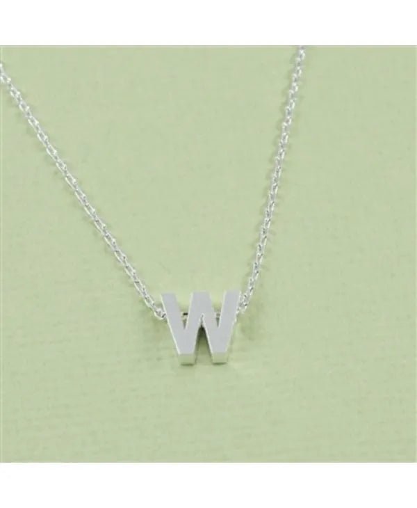 CAI Silver Block Letter Initial Necklace - Heritage - Boutique.com