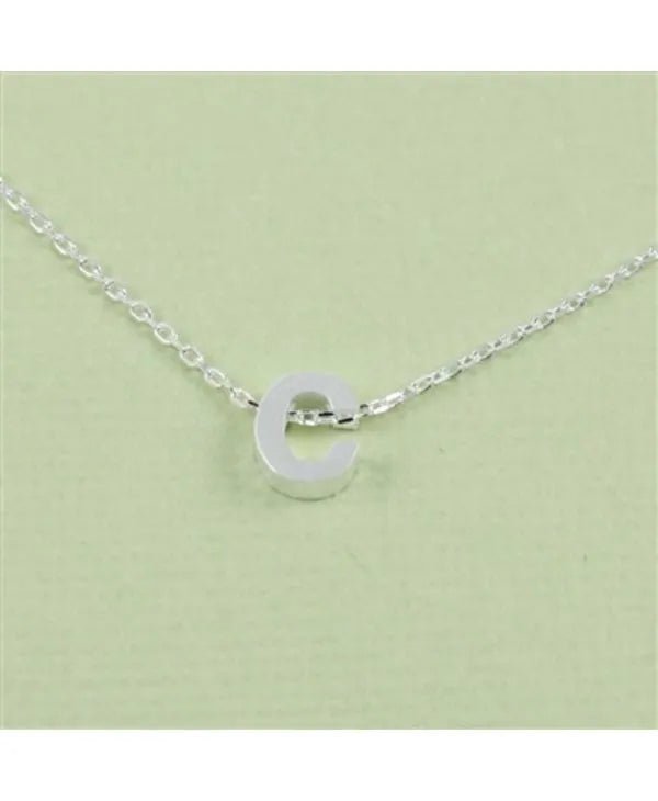 CAI Silver Block Letter Initial Necklace - Heritage - Boutique.com