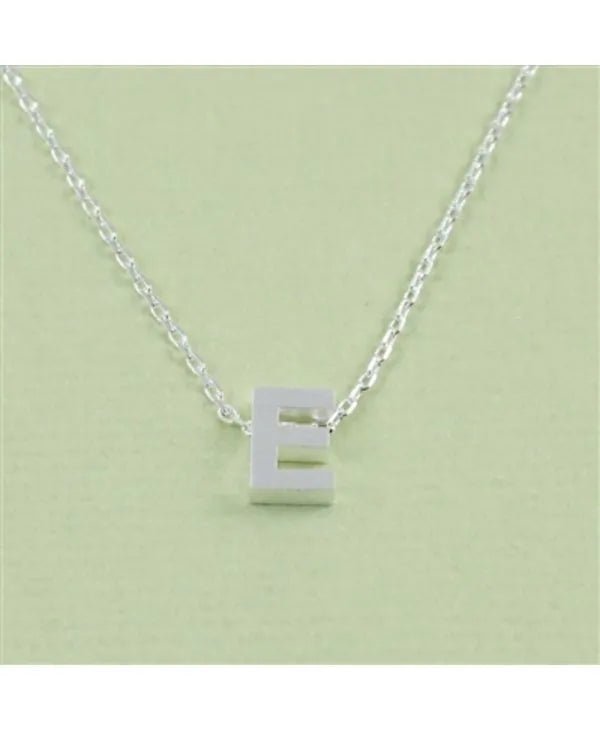 CAI Silver Block Letter Initial Necklace - Heritage - Boutique.com
