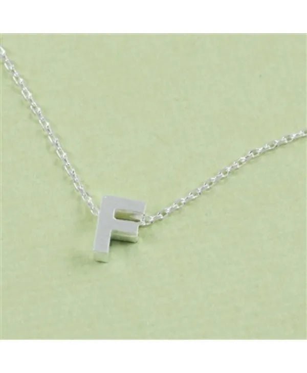 CAI Silver Block Letter Initial Necklace - Heritage - Boutique.com