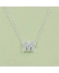 CAI Silver Block Letter Initial Necklace - Heritage - Boutique.com