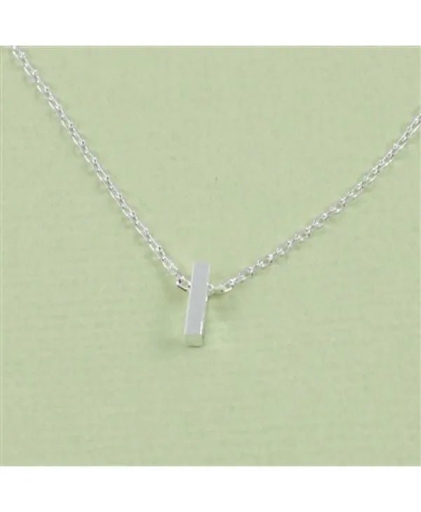 CAI Silver Block Letter Initial Necklace - Heritage - Boutique.com